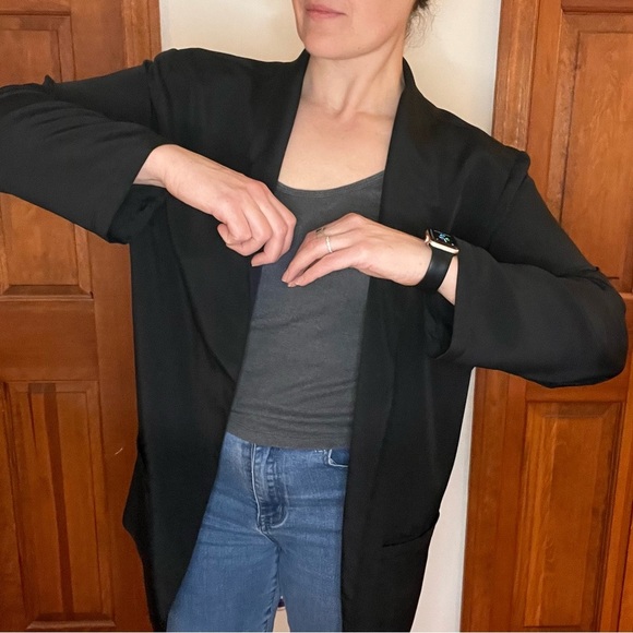 Vintage Helene St. Marie Black Blazer Jacket One Size Relaxed Fit - Picture 3 of 8